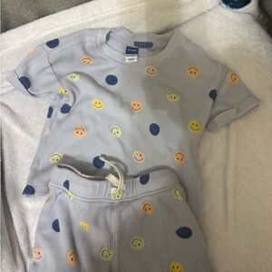 Old Navy Kids Set - Blue and Yellow Smiley Faces